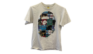 A Bathing Ape Used Bape Patchwork Big Ape Head White Tee - 626251113