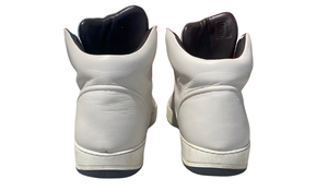 Lanvin Used LANVIN DBB0 LEATHER HIGH TOP SNEAKERS WHITE - test
