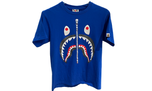 Bape Used Bape Blue Shark Silver Zip Tee - 119251808