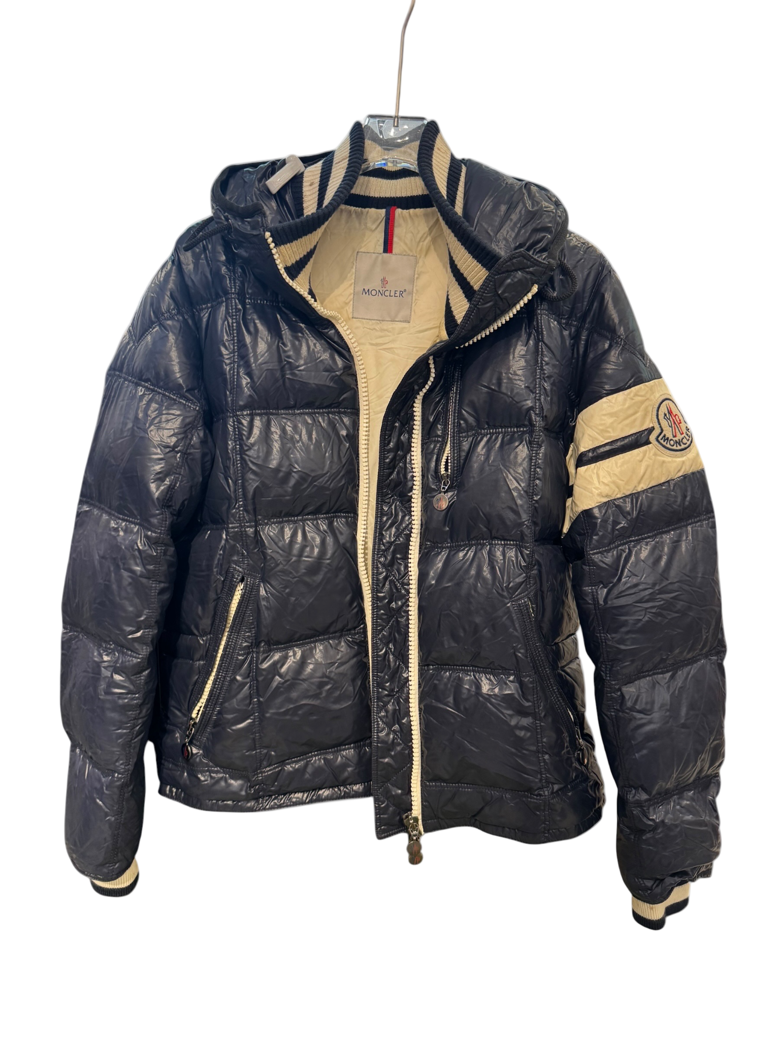 Used Moncler Eric Down Puffer Jacket Navy