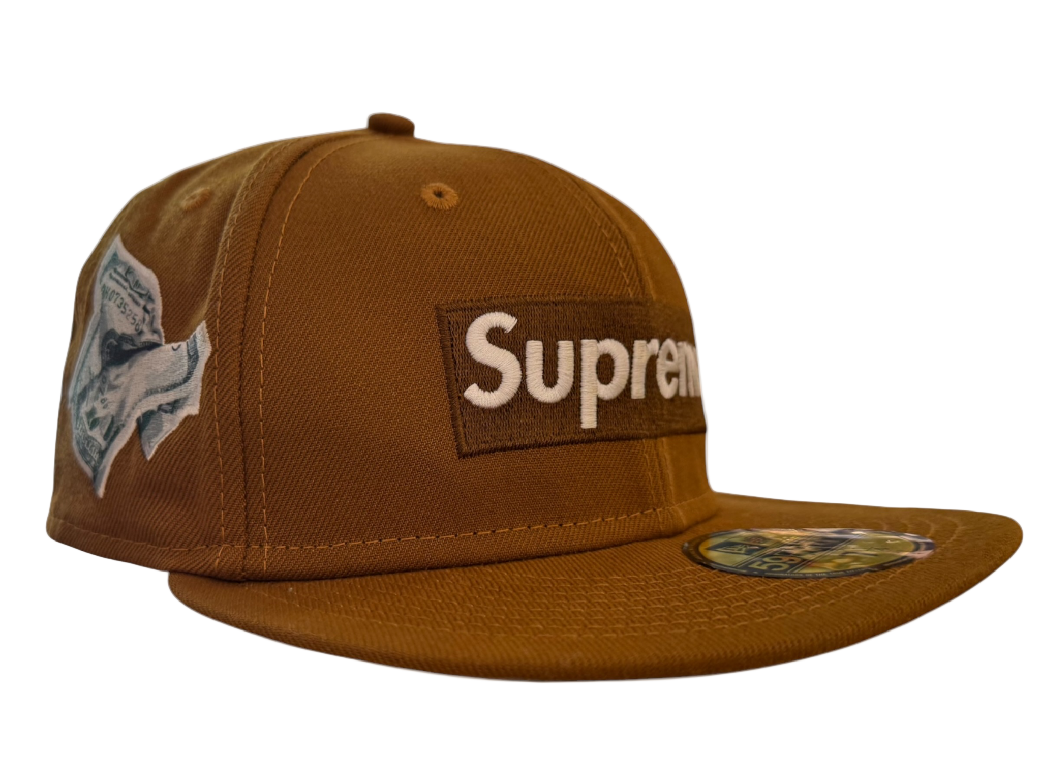 Used Supreme Money Box Logo New Era Brown