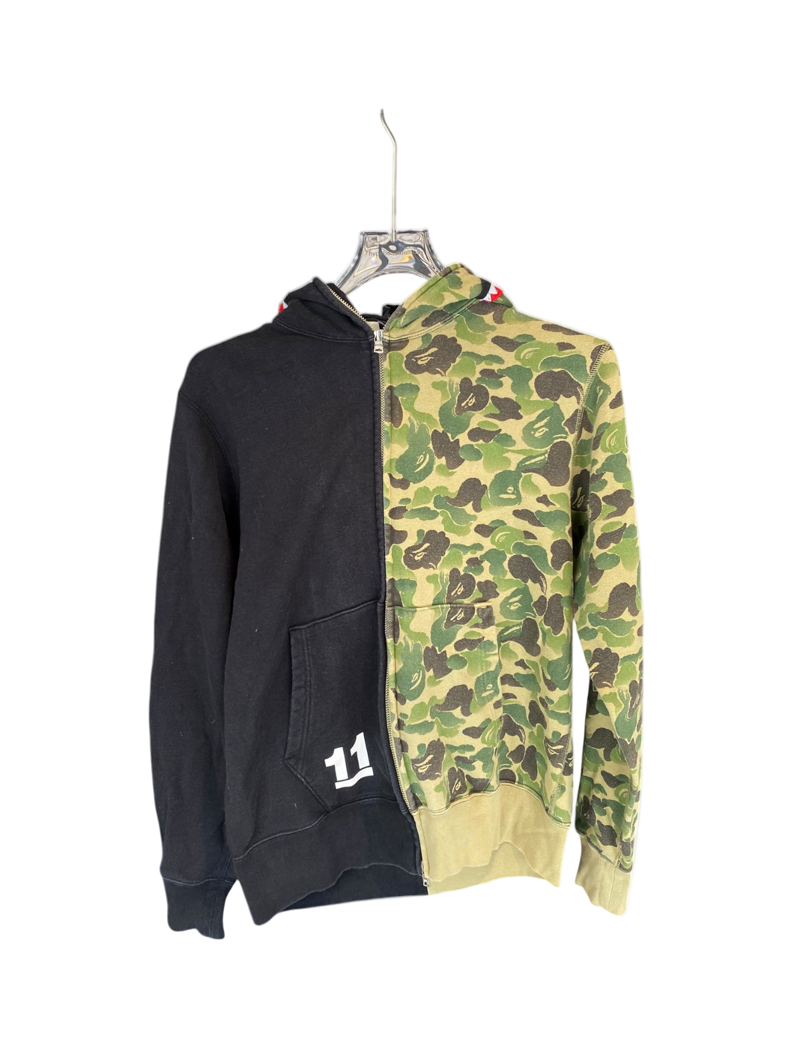 Used A BATHING APE BAPE Shark Hoodie – Black/Brown Camo