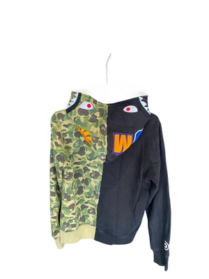 Used A BATHING APE BAPE Shark Hoodie – Black/Brown Camo