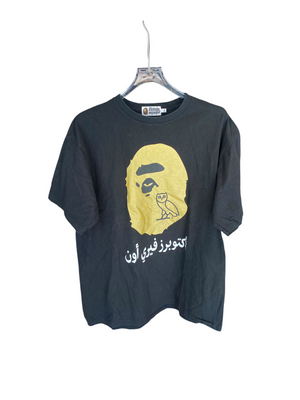 Used BAPE × OVO Collaboration Ape-Owl Print Short-Sleeve T-Shirt (Men's)