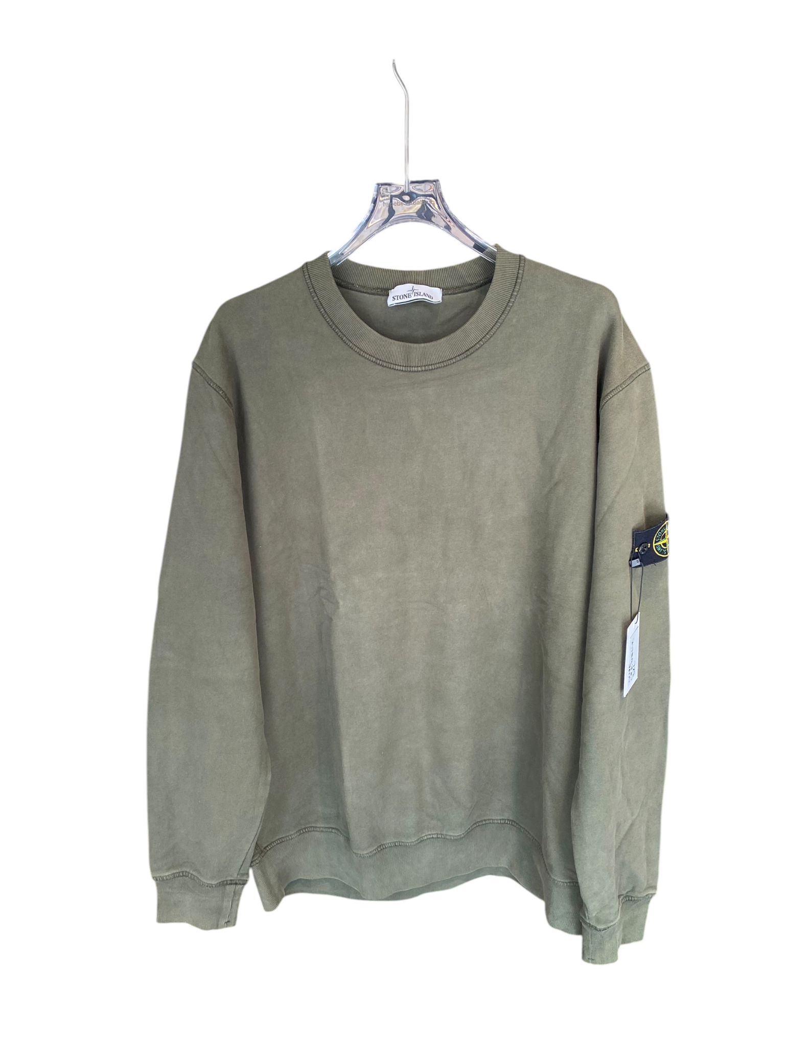 Used Stone Island Olive Crewneck