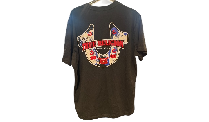 True Religion Abstract Denim HS Tee Jet Black