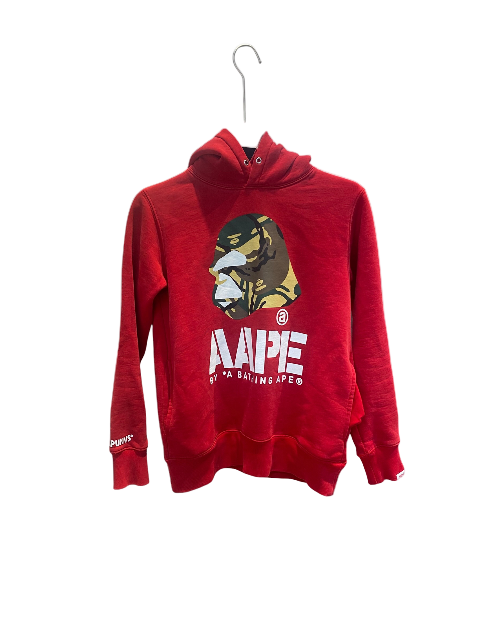 Used AAPE Red Camo Ape Head Hoodie