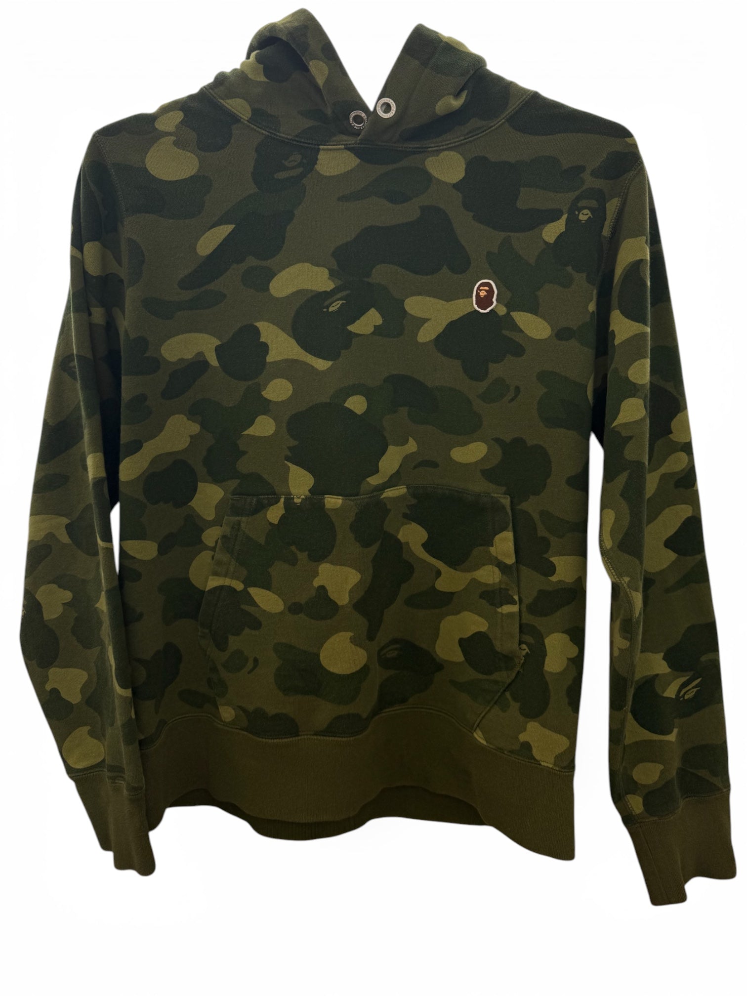 a Bathing Ape Green Camo Small Logo Hoodie