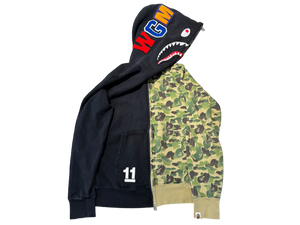 Used A BATHING APE BAPE Shark Hoodie Black/Brown Camo