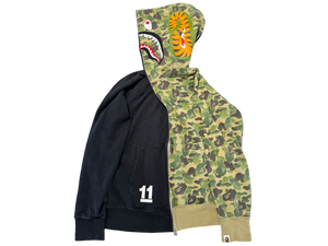 Used A BATHING APE BAPE Shark Hoodie Black/Brown Camo