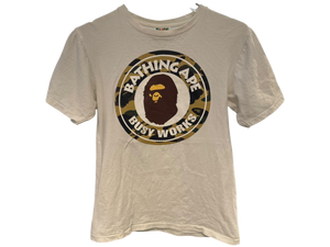Used Bape A Bathing Ape Busy Works Tee White