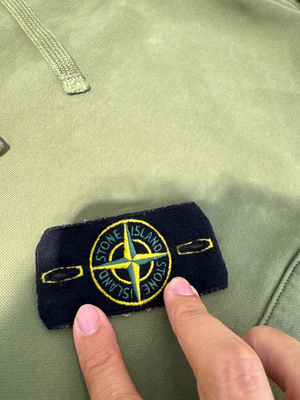 Used Stone island hoodie olive