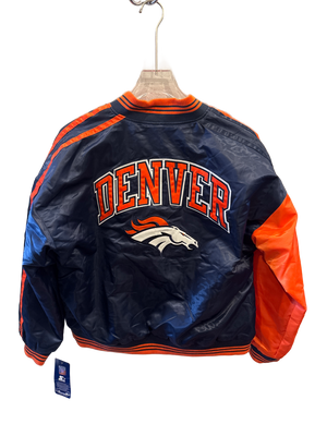 Starter denver broncos varsity jacket navy orange