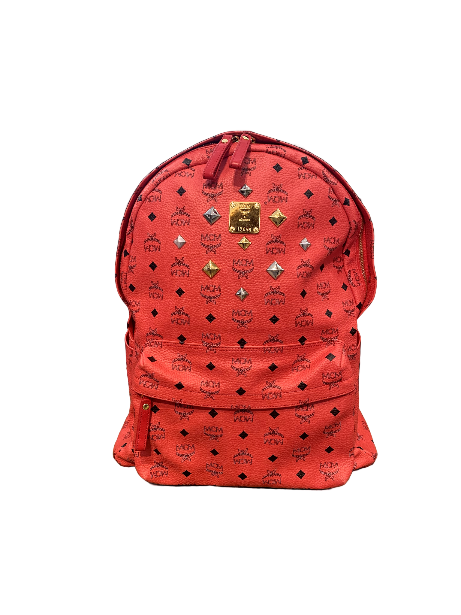 MCM Hot Pink Visetos Backpack