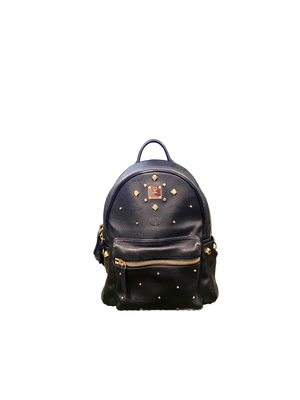 Used MCM Black 4 Viseto Mini Backpack