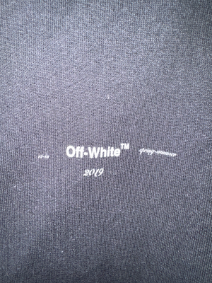 Used Off-white SS19 impressionism monet arrow zip hoodie black
