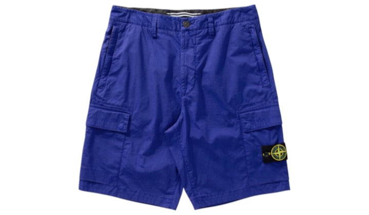Stone Island Blue Slim Fit Cargo Shorts