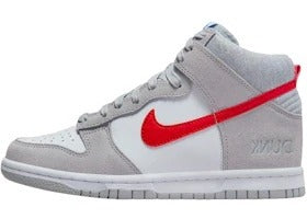 Nike Dunk High Athletic Club Grey Red (GS)