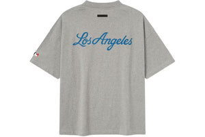 Fear of God Essentials Dodgers 90's Tee Concrete Heather