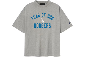 Fear of God Essentials Dodgers 90's Tee Concrete Heather