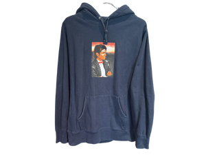 Used Supreme SS17 Michael Jackson Hooded Sweatshirt Navy