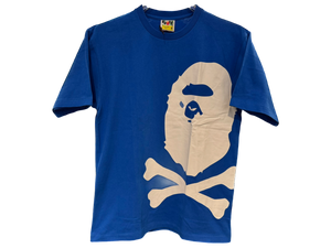Bape Skull And Bones Blue Tee