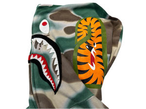 Used Bape Liquid Camo Shark Full Zip Hoodie
