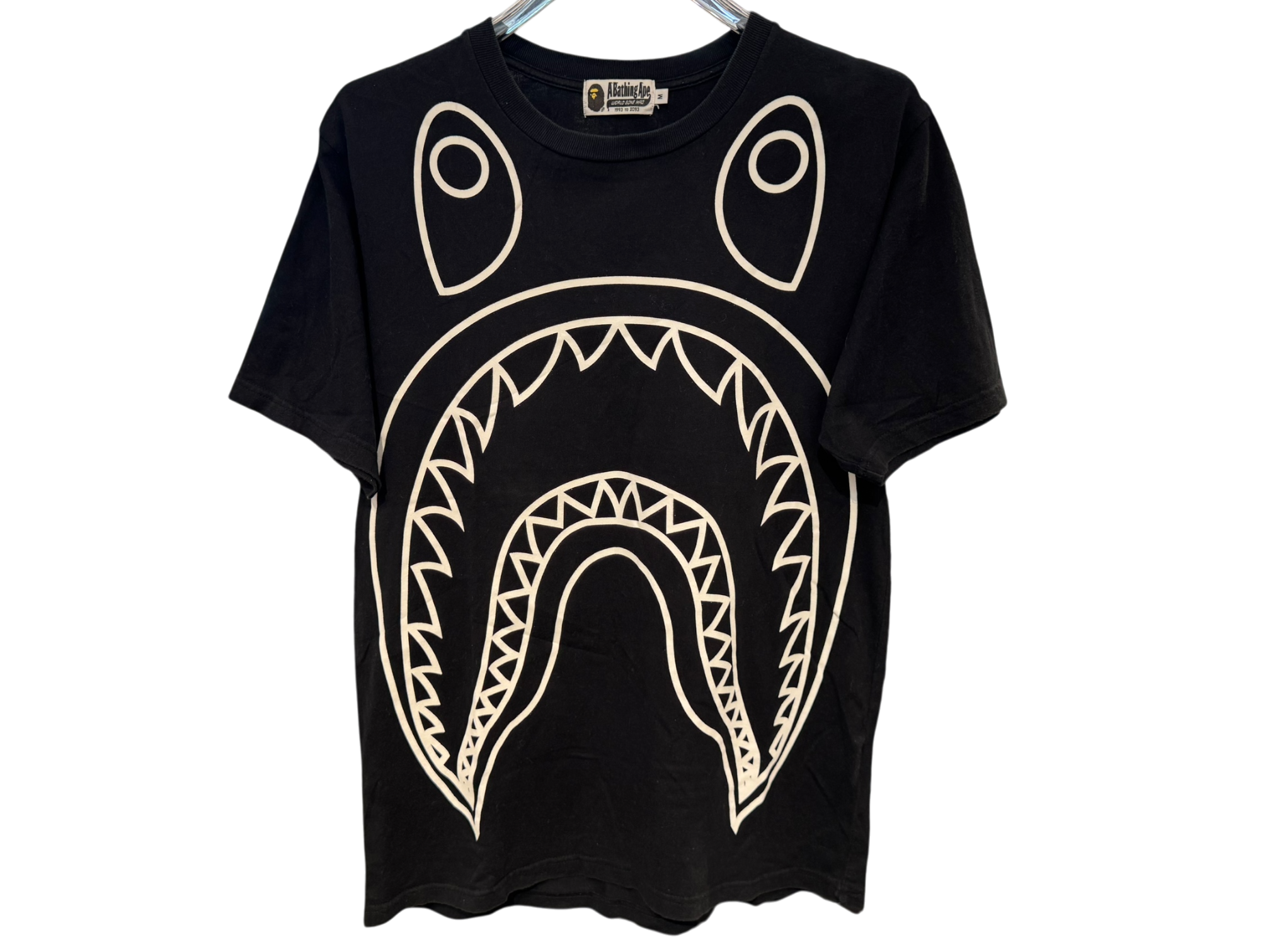 Used Bape Big Shark Black White Tee