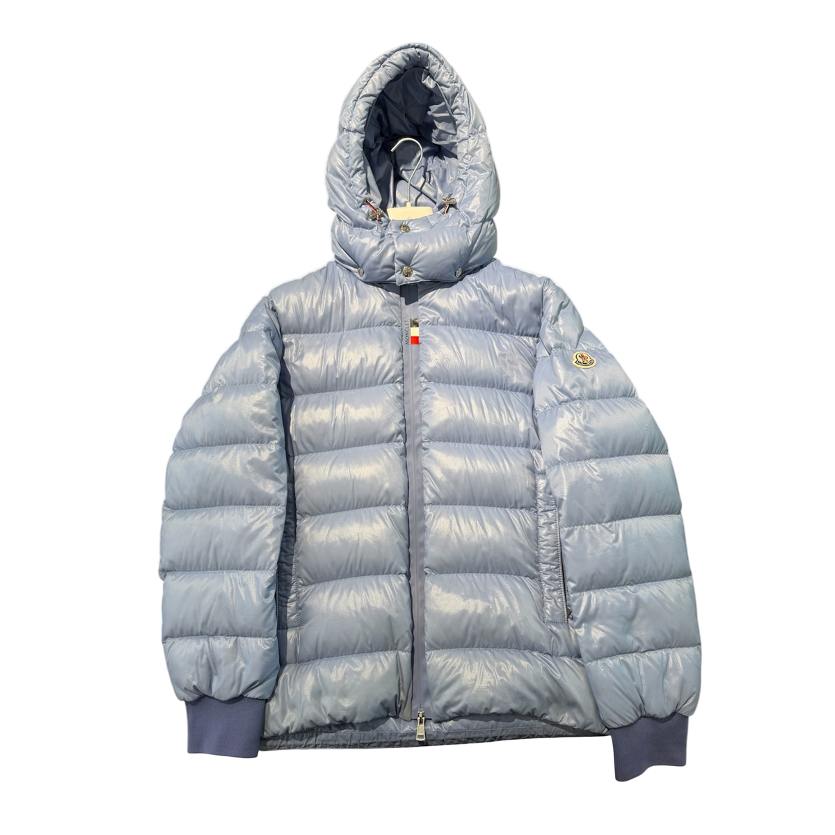 Used Moncler Cuvellier Shiny Puffer Jacket Blue