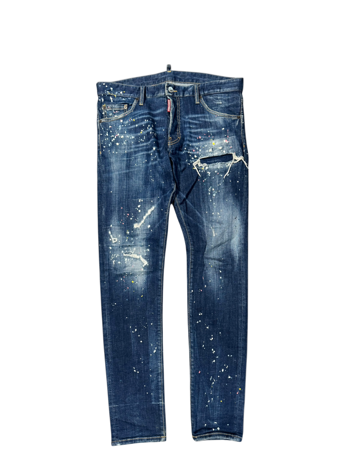 Used Dsquared2 Twimphony Paint Splatter Effect Jeans