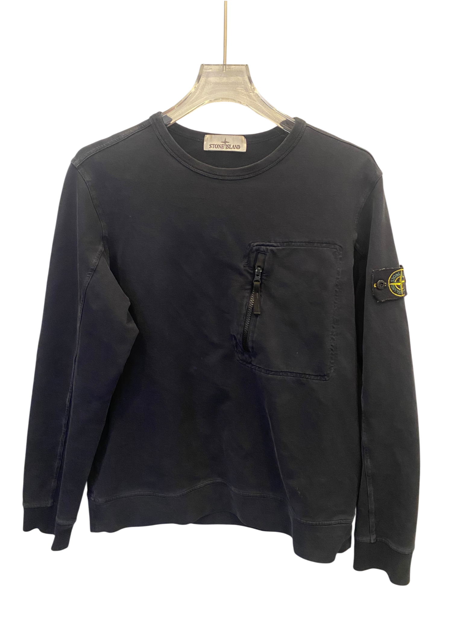 Stone Island Zip Pocket Crewneck – hypebeastbaltics