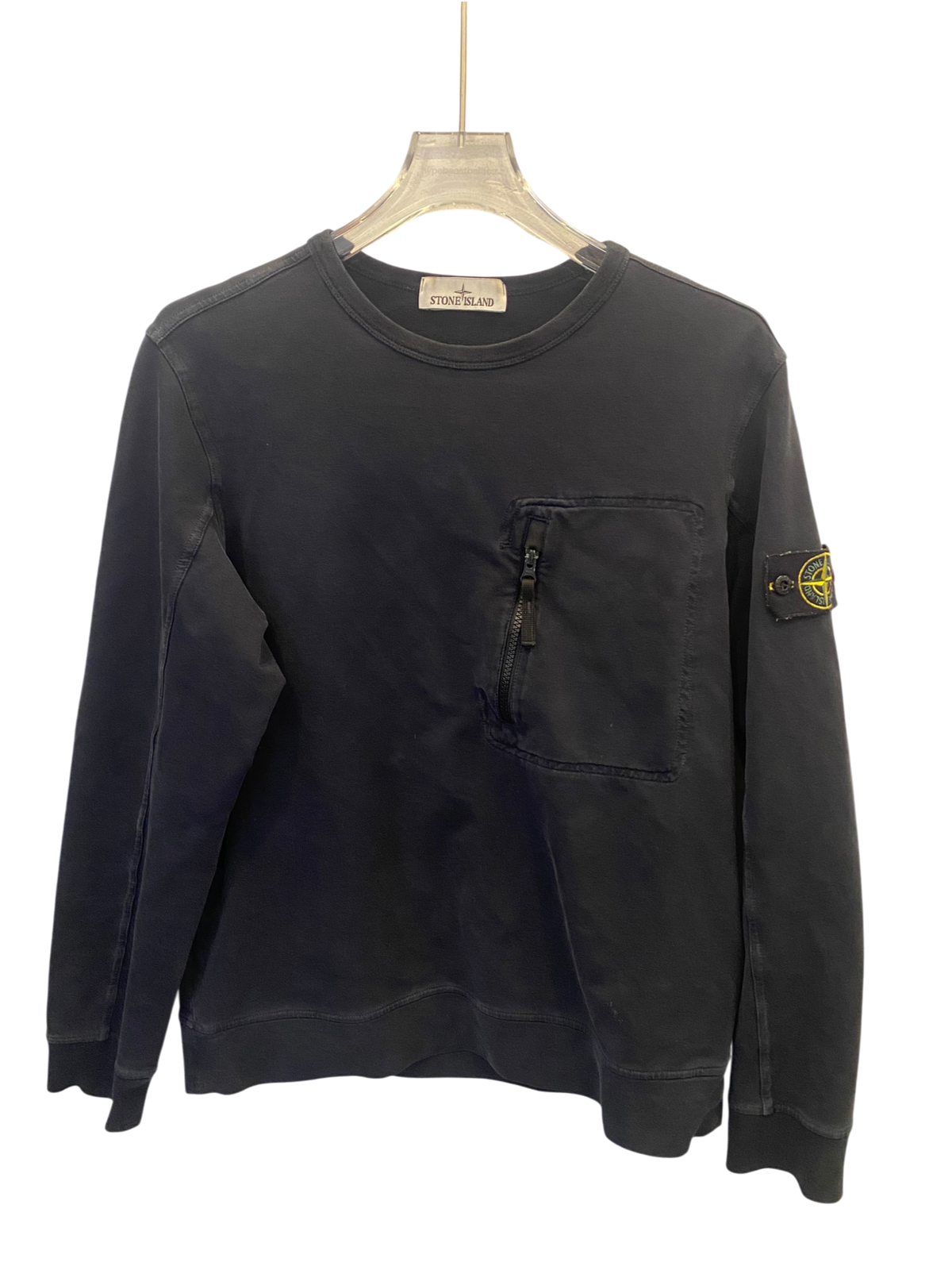 Used Stone Island Zip Pocket Crewneck
