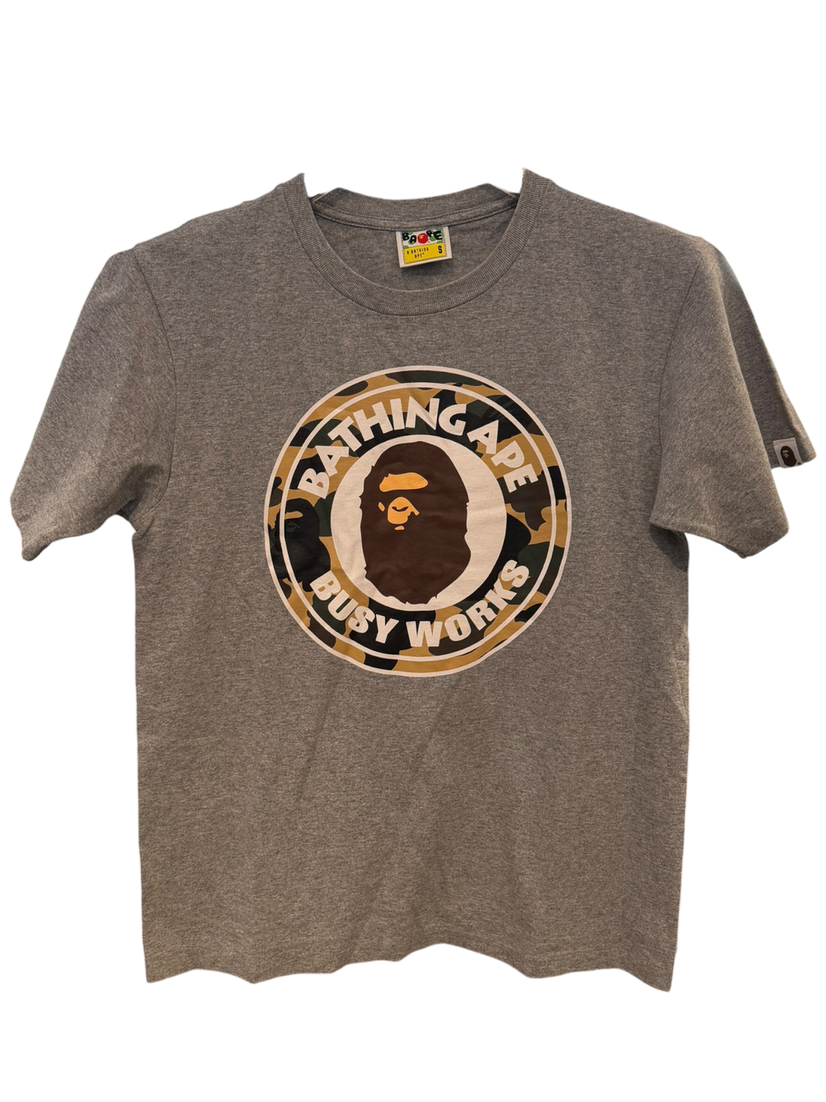 Used BAPE Busy Works Tee Grey
