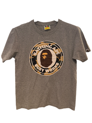 Used BAPE Busy Works Tee Grey