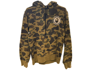 Used BAPE 1st Camo Kanji Pullover Hoodie Green