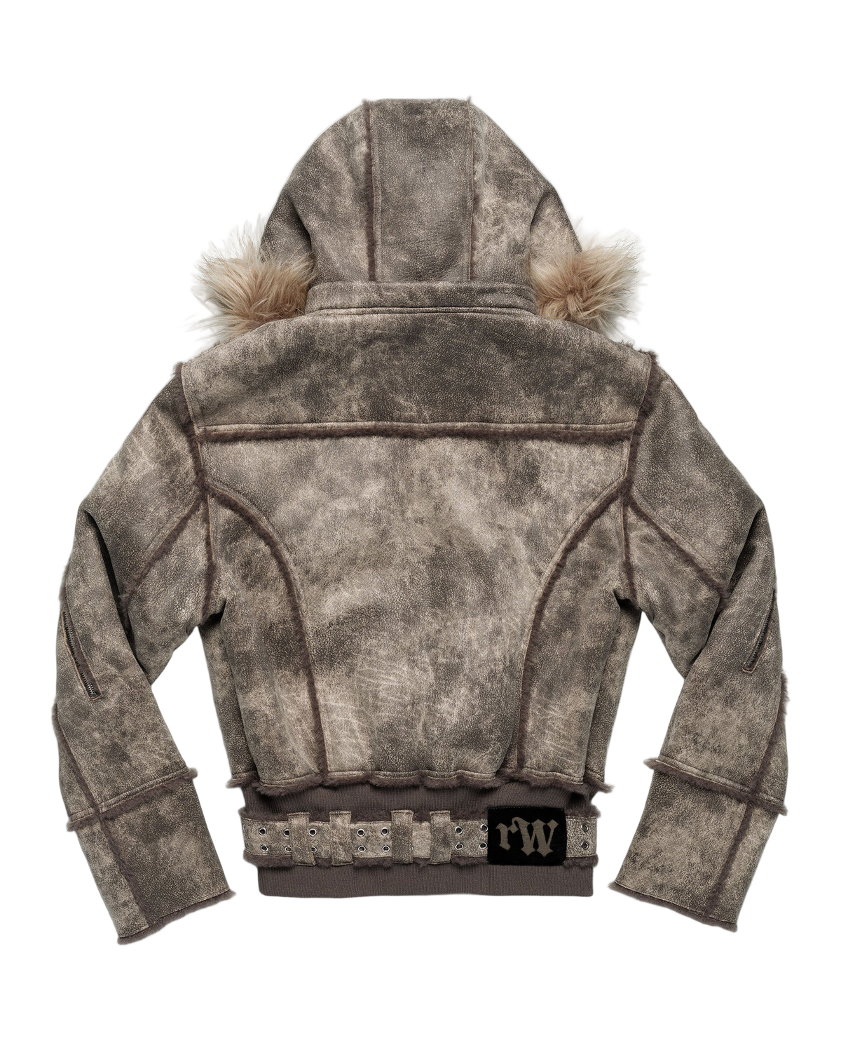 Racer Faded Sheepskin Jacket