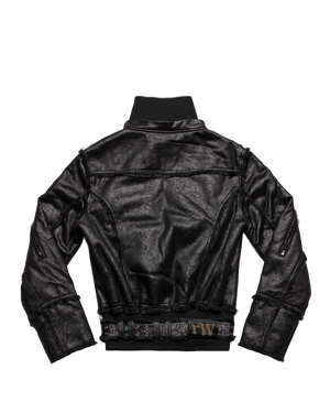 Racer Black Sheepskin Jacket