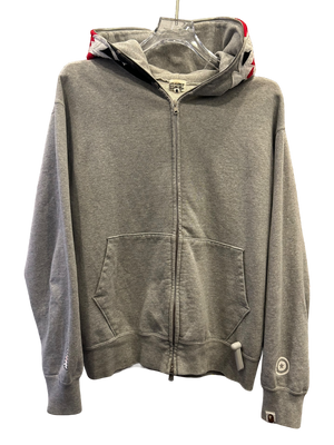 Used Bape '06 grey tiger full zip hoodie grey