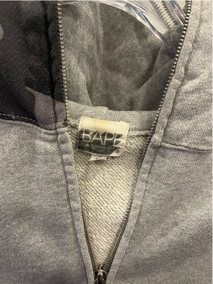 Used Bape '06 grey tiger full zip hoodie grey