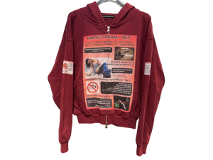 Xdream4ever say no to drugs hoodie burgundy