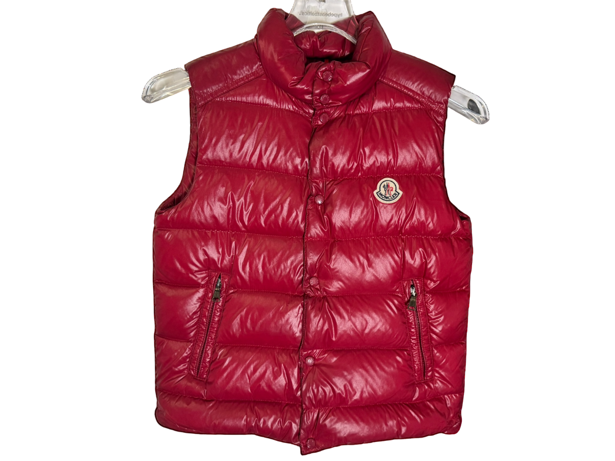 Used Moncler Tib Down Vest Kids Red