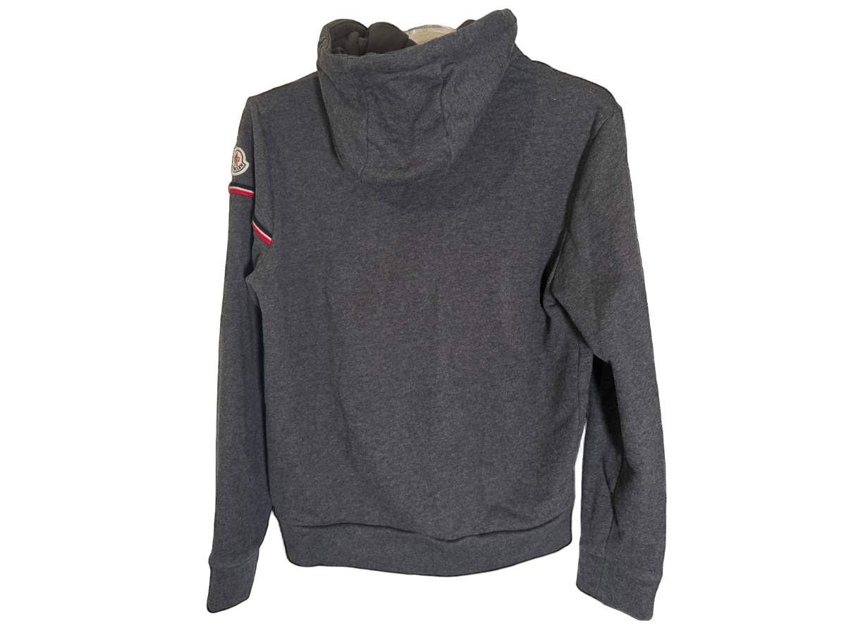 Used Moncler Zip Up Hoodie Dark Grey