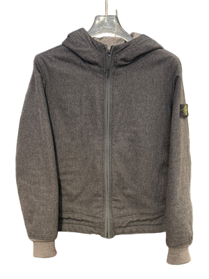 Used Stone Island Junior AW 2017 Hooded Felted Wool & Soft Shell Mixed Jacket