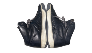 Lanvin Used LANVIN DBB0 LEATHER HIGH TOP SNEAKERS BLACK - test