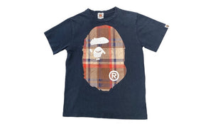 A Bathing Ape Used Bape Camo Head Checkered Tee Black - test