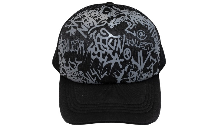 Vitun Leija Black Graffiti Trucker Cap