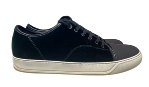 Lanvin Used LANVIN DBB1 SUEDE AND PATENT LEATHER SNEAKERS - test