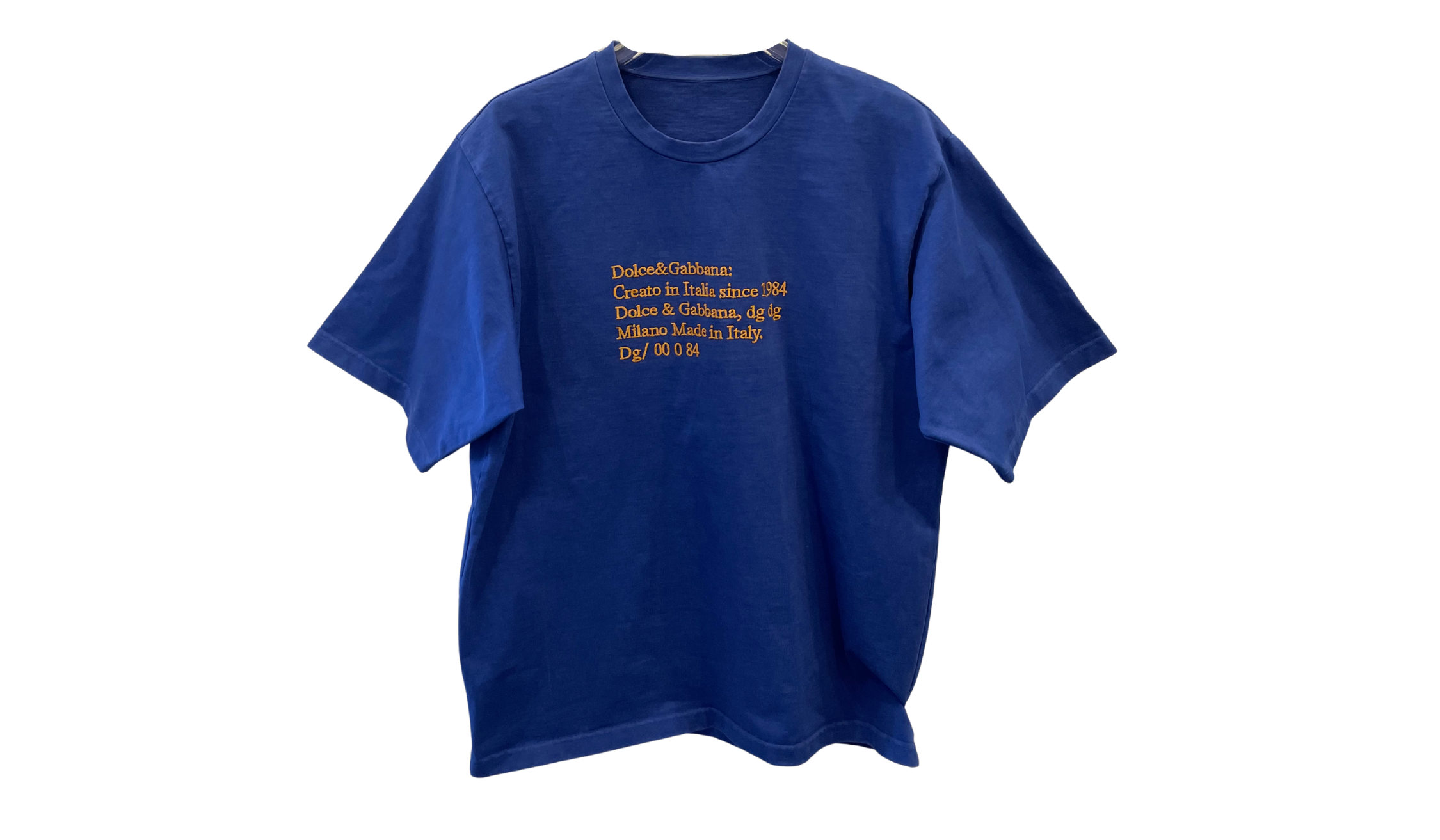 D&G Used DOLCE & GABBANA T-shirt Cotton Blue Logo Print - 224251502