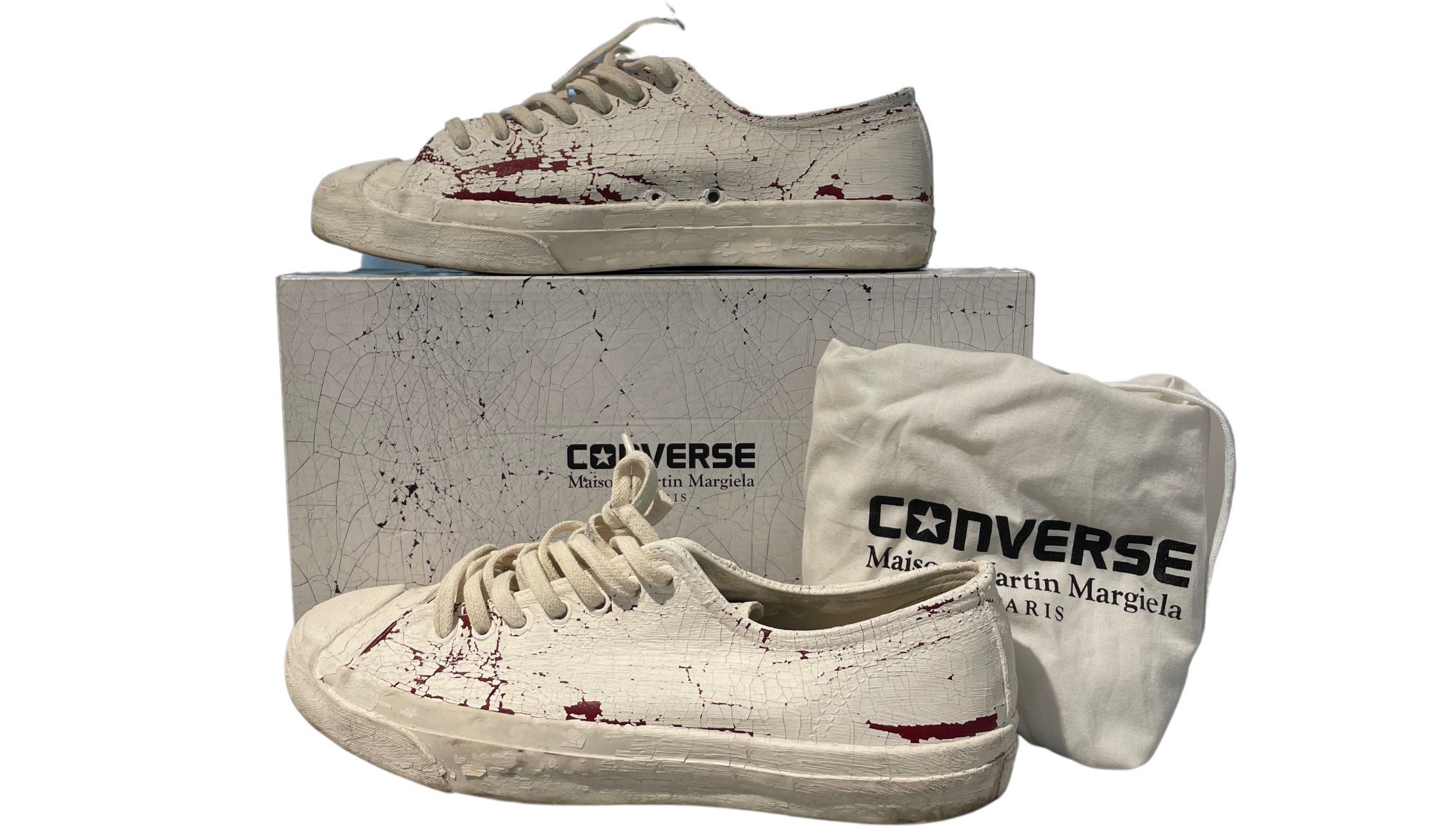 Maison Margiela Used Maison Martin Margiela Cracked-Paint Jack Purcell Converse - 1105241209