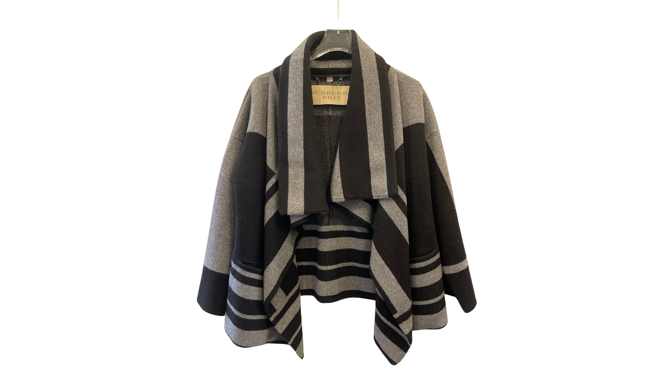 Burberry Used Burberry Brit Poncho Black/Grey - test